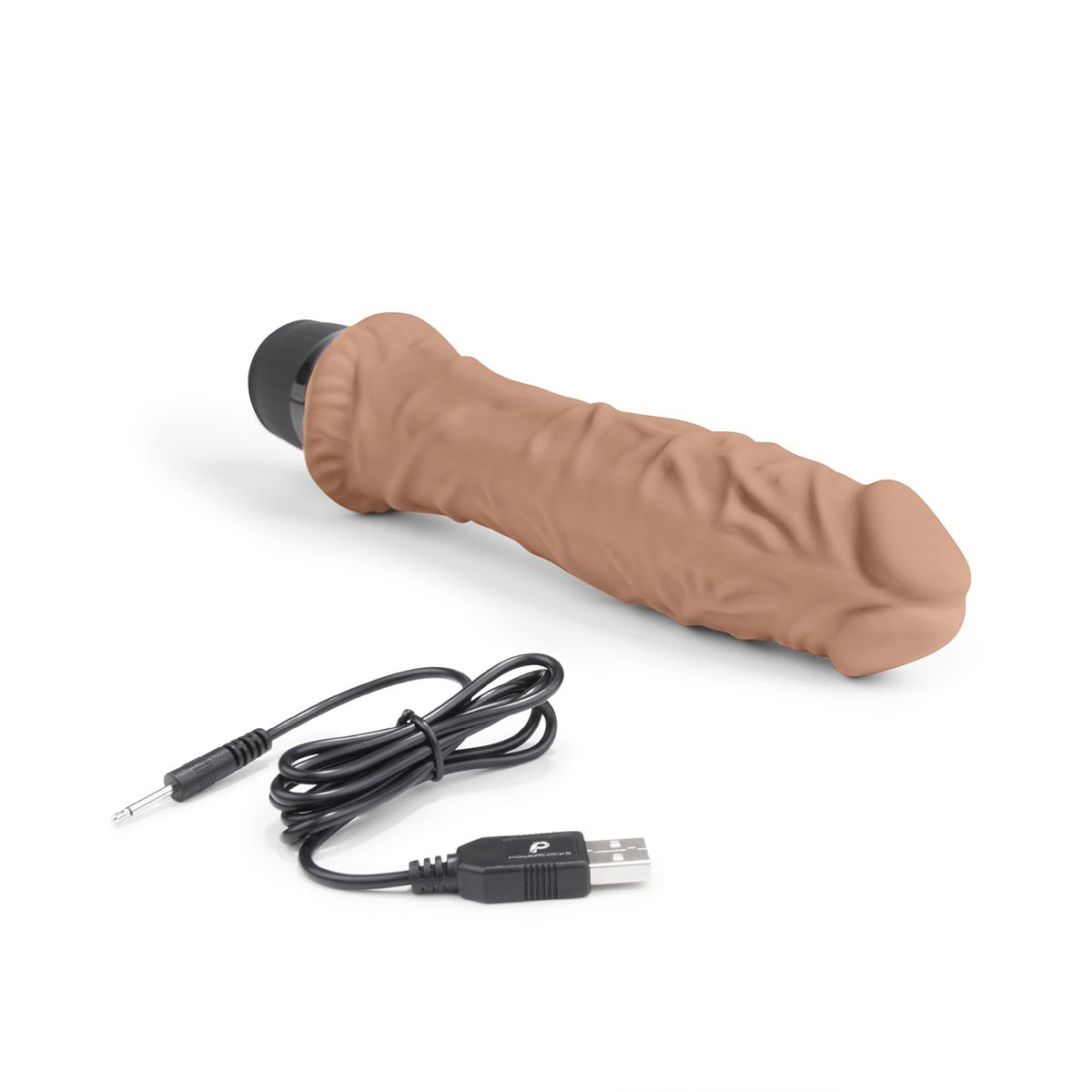 Купить кофейный вибратор-реалистик 8  girthy realistic vibrator - 24,5 см. Image