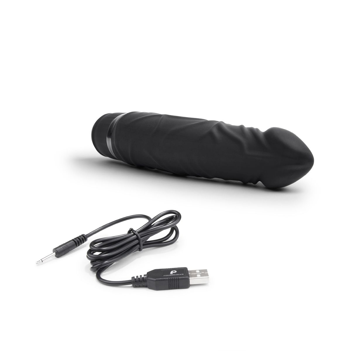 Купить черный вибратор-реалистик 6.5  girthy realistic vibrator - 19 см. Image