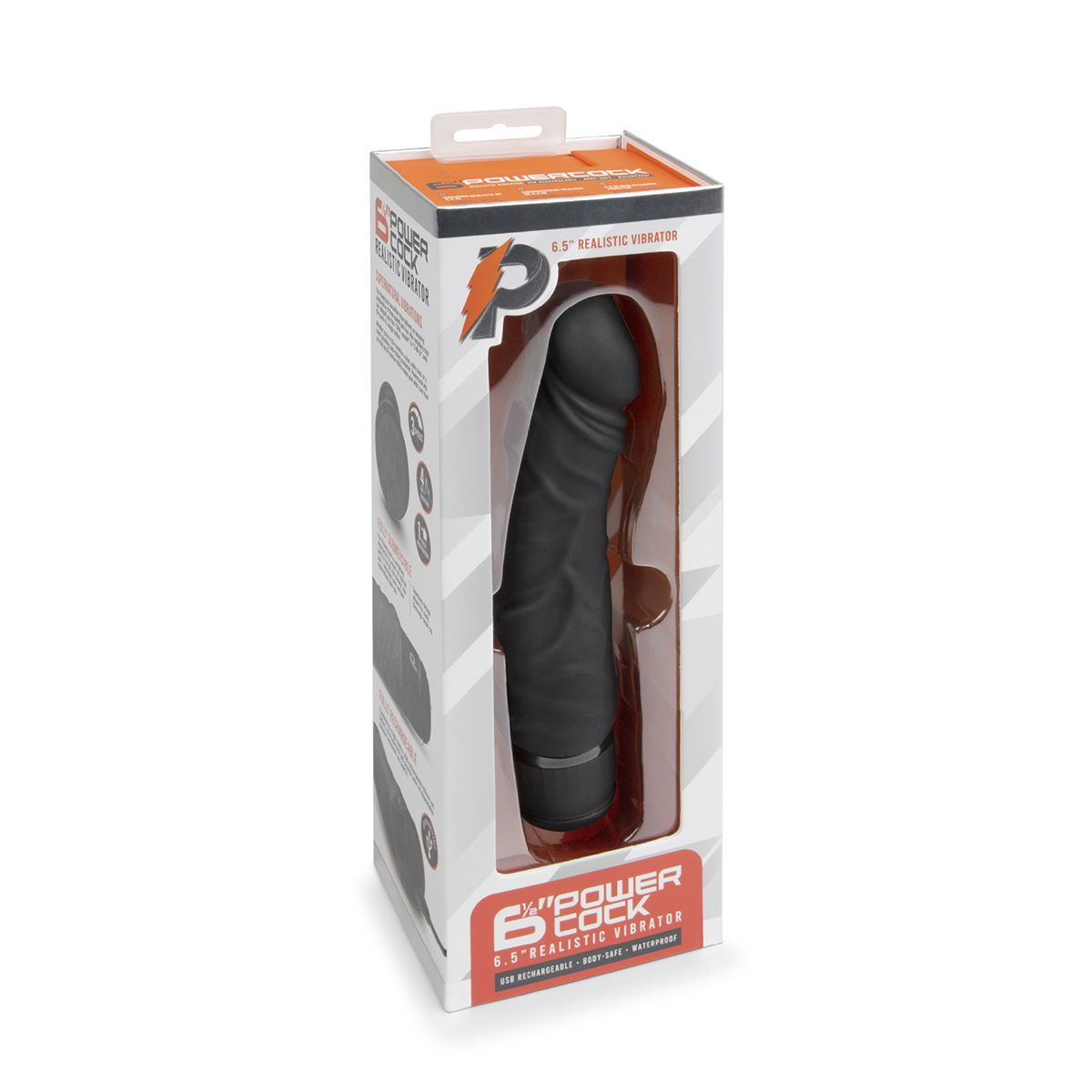 Купить черный вибратор-реалистик 6.5  girthy realistic vibrator - 19 см. Image