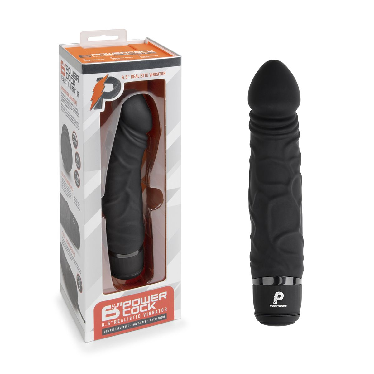 Купить черный вибратор-реалистик 6.5  girthy realistic vibrator - 19 см. Image