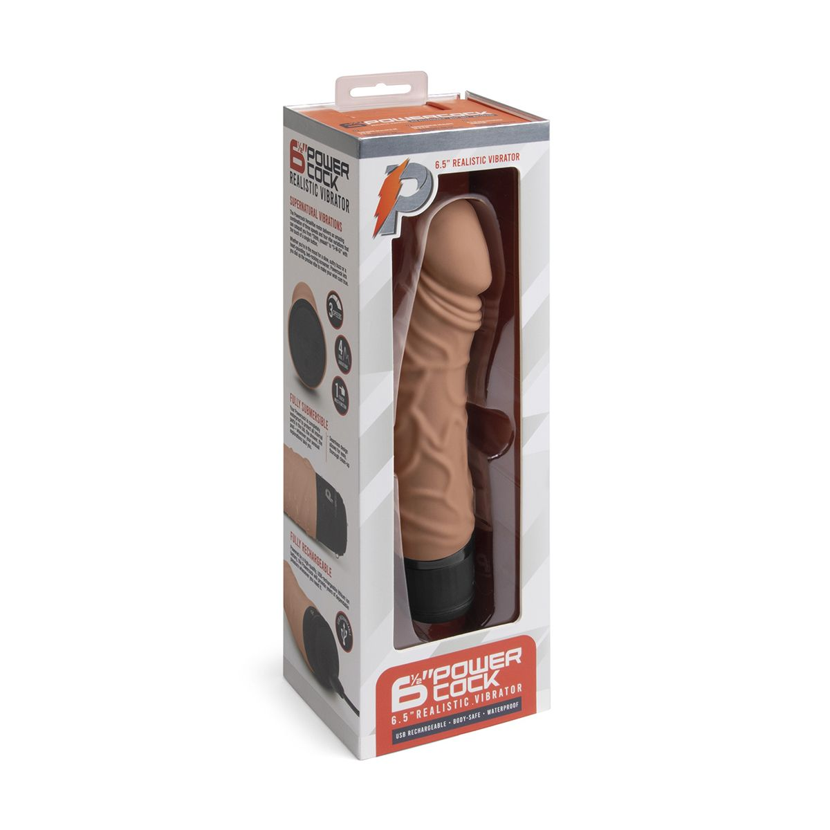 Купить кофейный вибратор-реалистик 6.5  girthy realistic vibrator - 19 см. Image