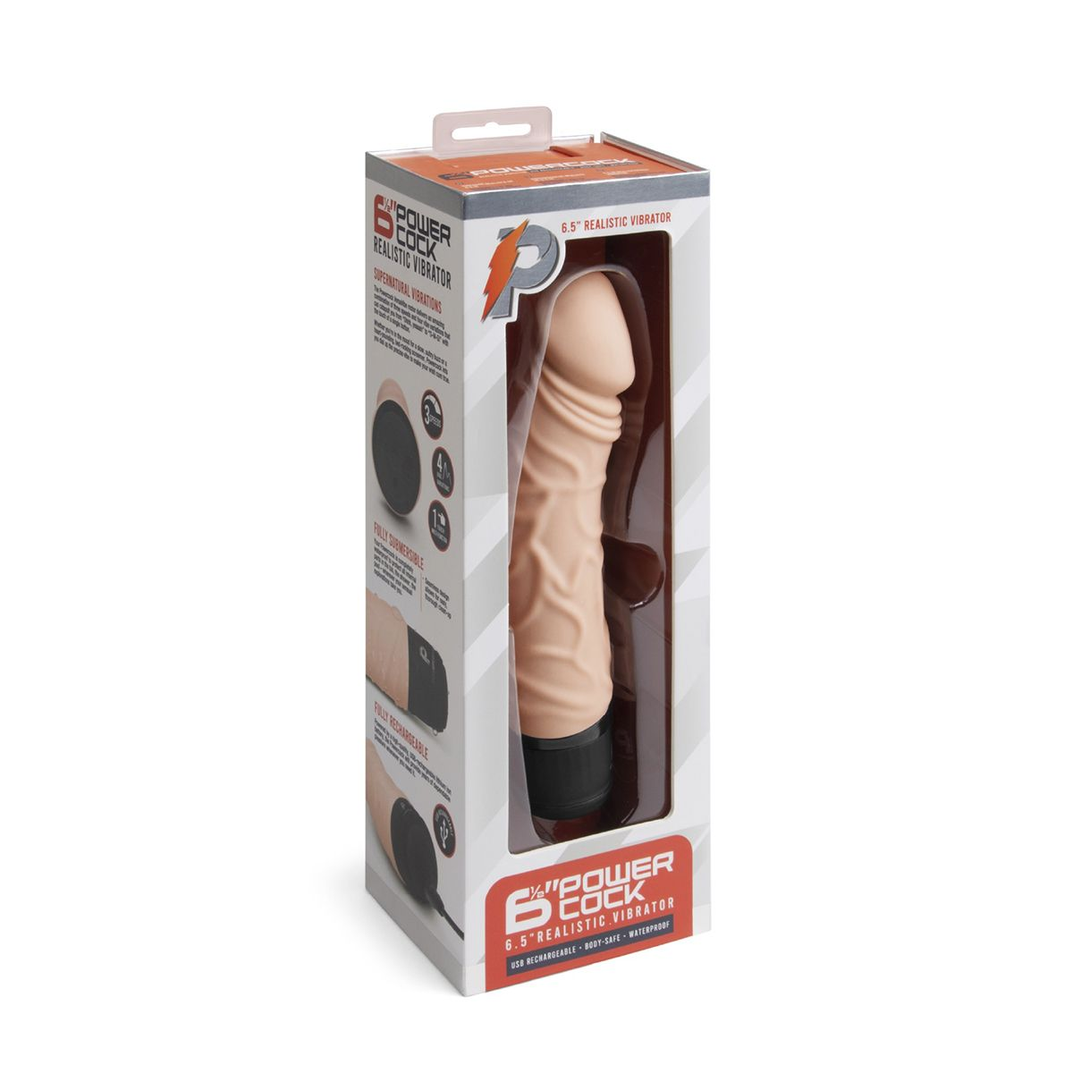 Купить телесный вибратор-реалистик 6.5  girthy realistic vibrator - 19 см. Image