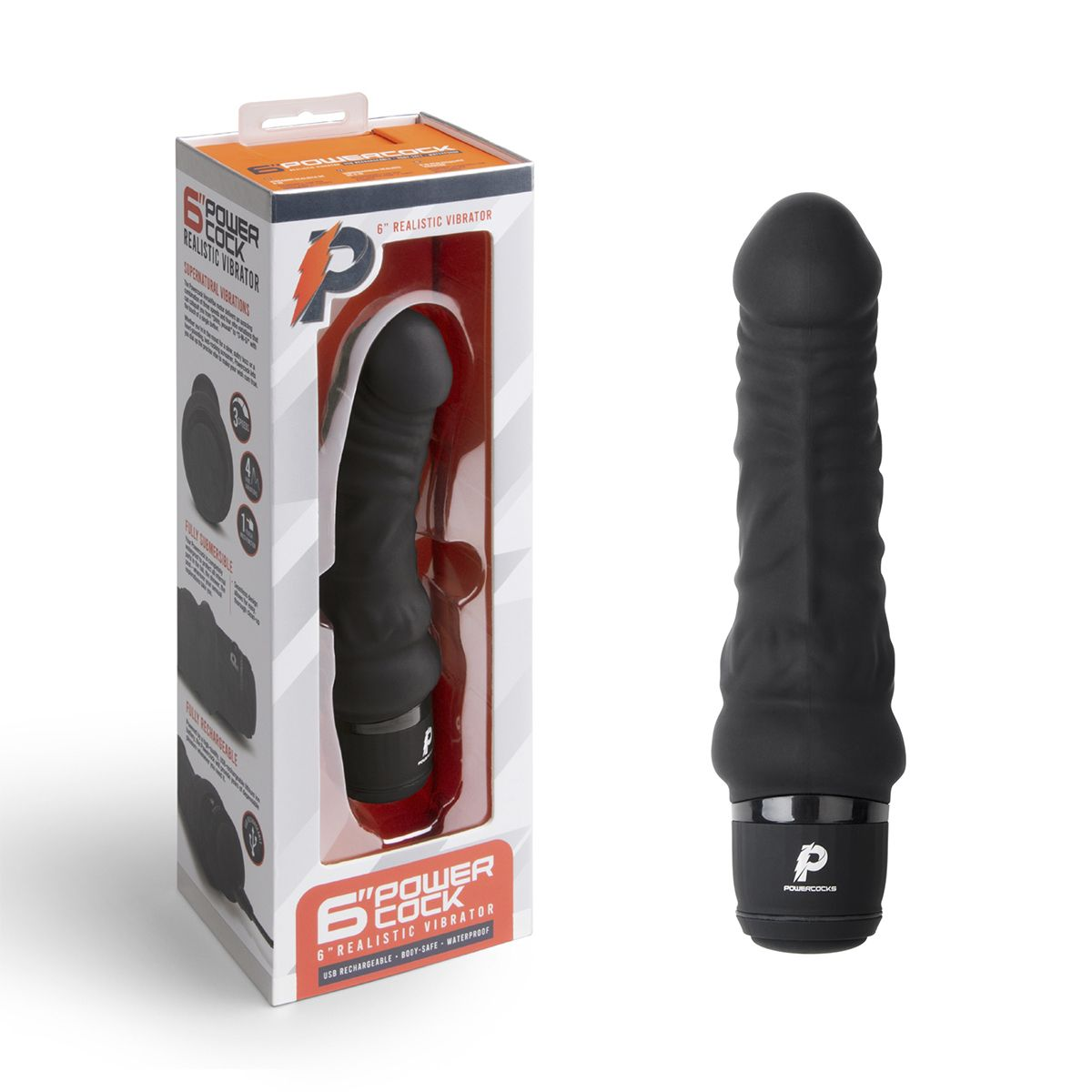 Купить черный вибратор-реалистик 6  realistic vibrator - 17 см. Image