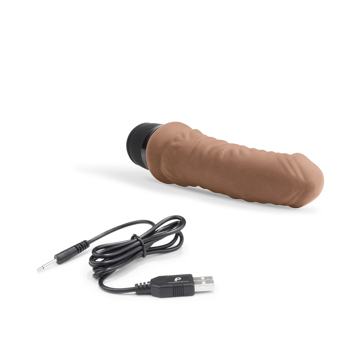 Купить кофейный вибратор-реалистик 6  realistic vibrator - 17 см. Image