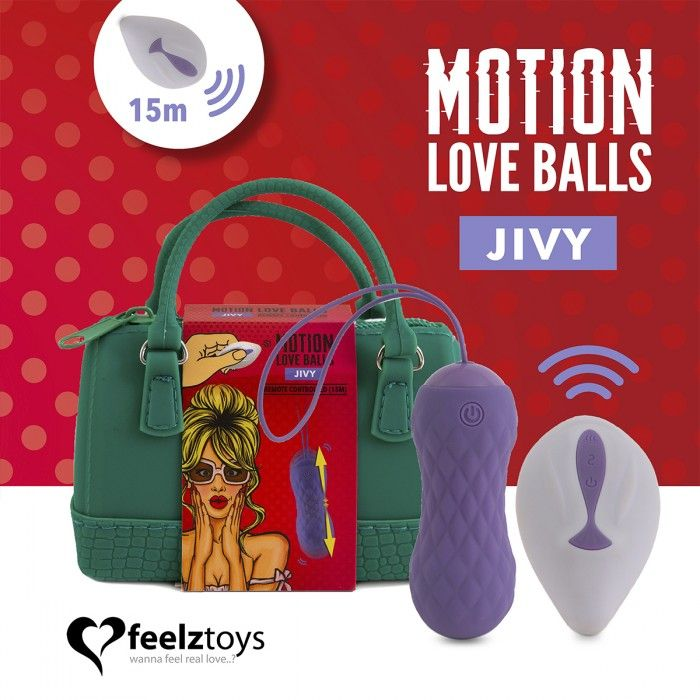 Купить фиолетовые вагинальные шарики remote controlled motion love balls jivy Image