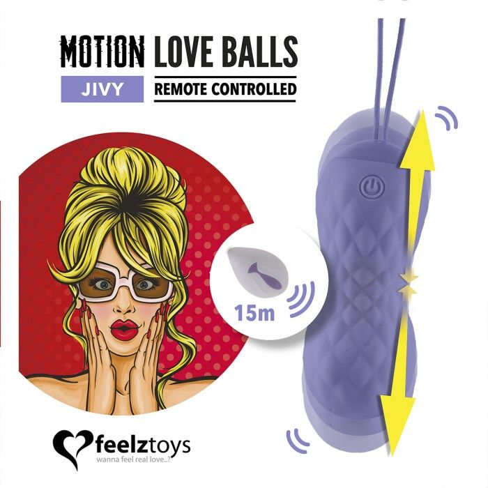 Купить фиолетовые вагинальные шарики remote controlled motion love balls jivy Image