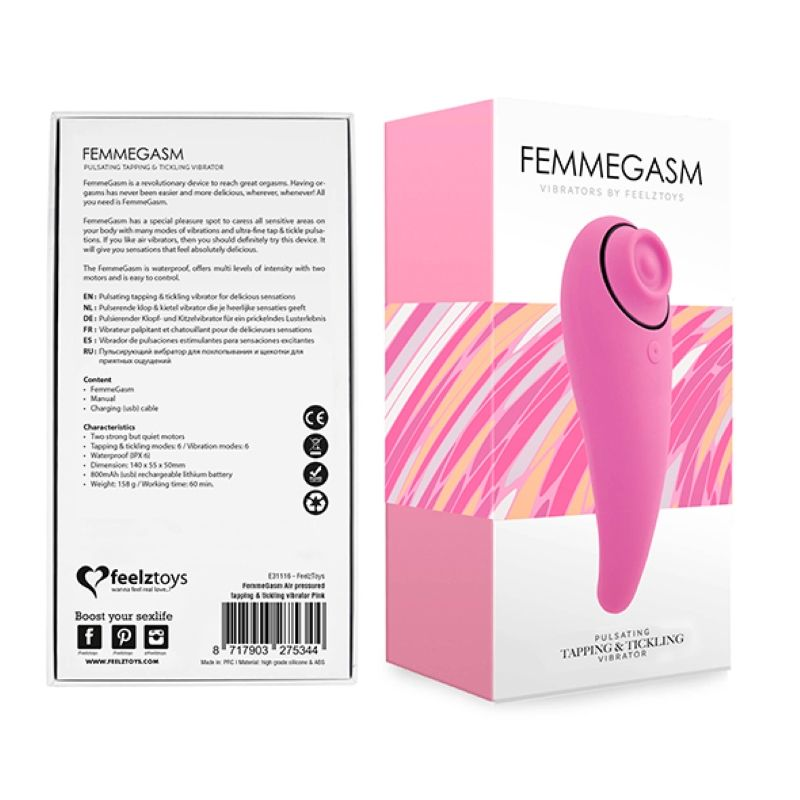 Купить розовый клиторальный вибромассажер femmegasm Image