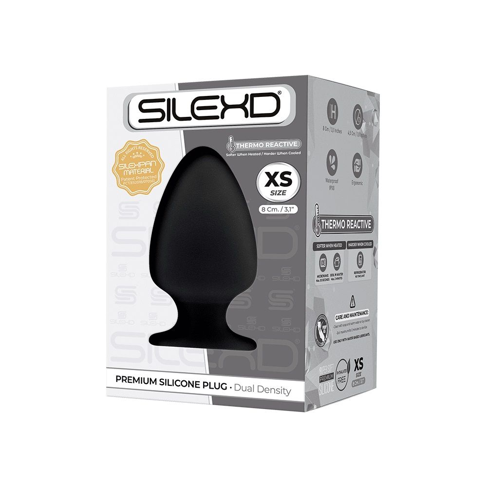 Купить черная анальная втулка premium silicone plug xs - 8 см. Image