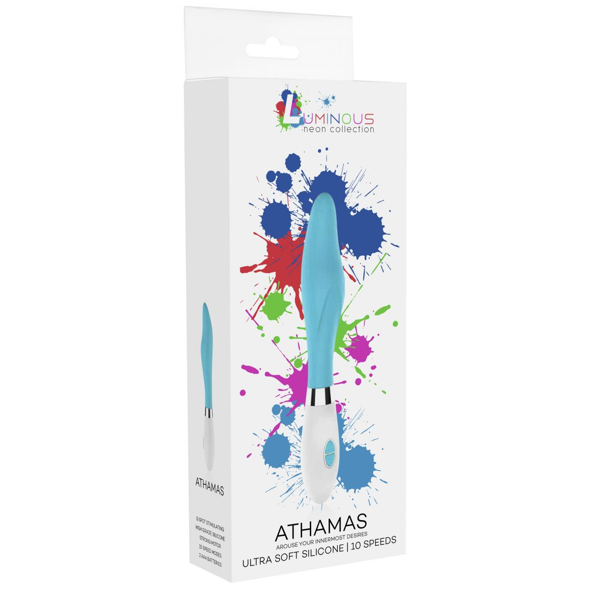 Купить бирюзовый фигурный вибратор athamas - 22,7 см. Image