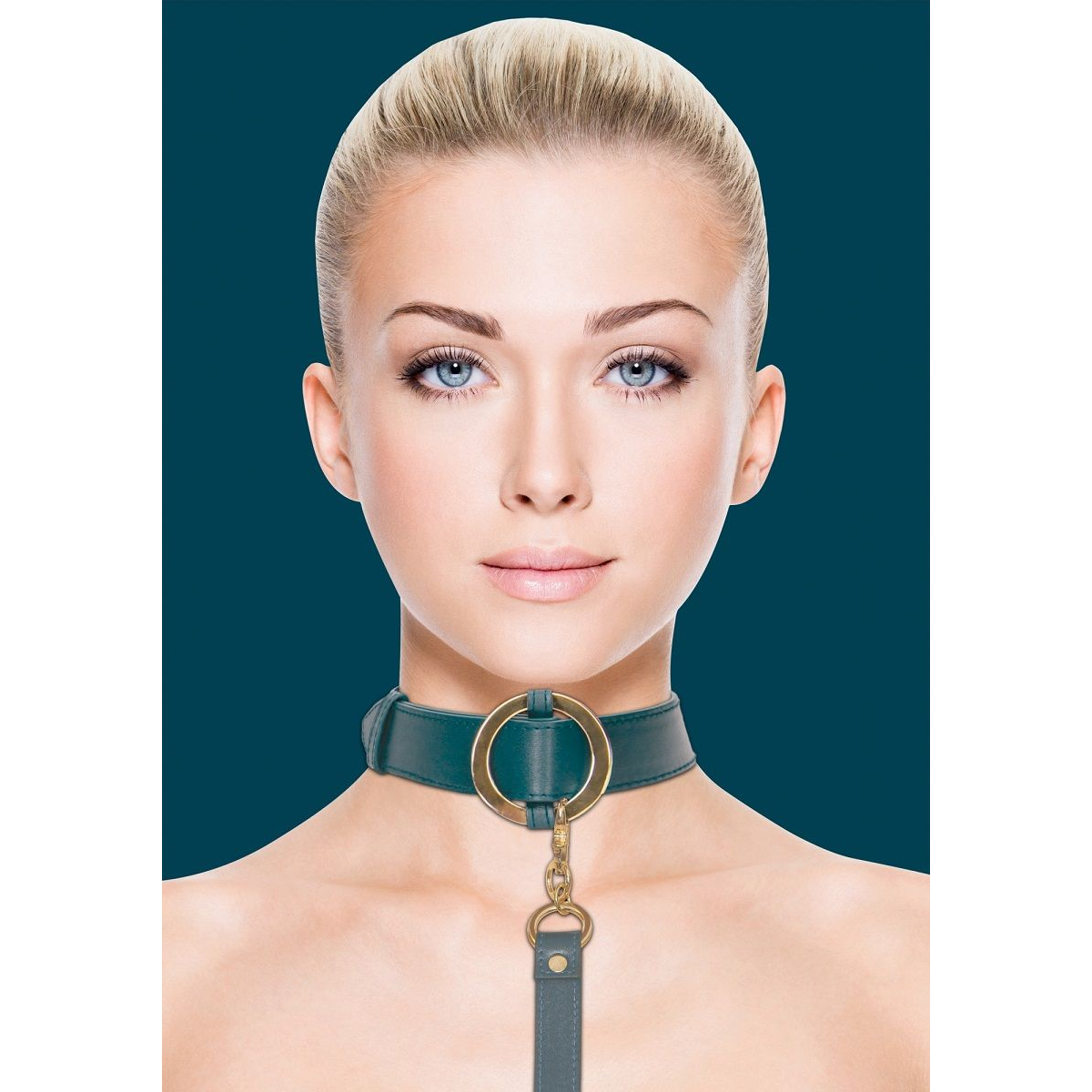 Купить зеленый ошейник с поводком collar with leash Image