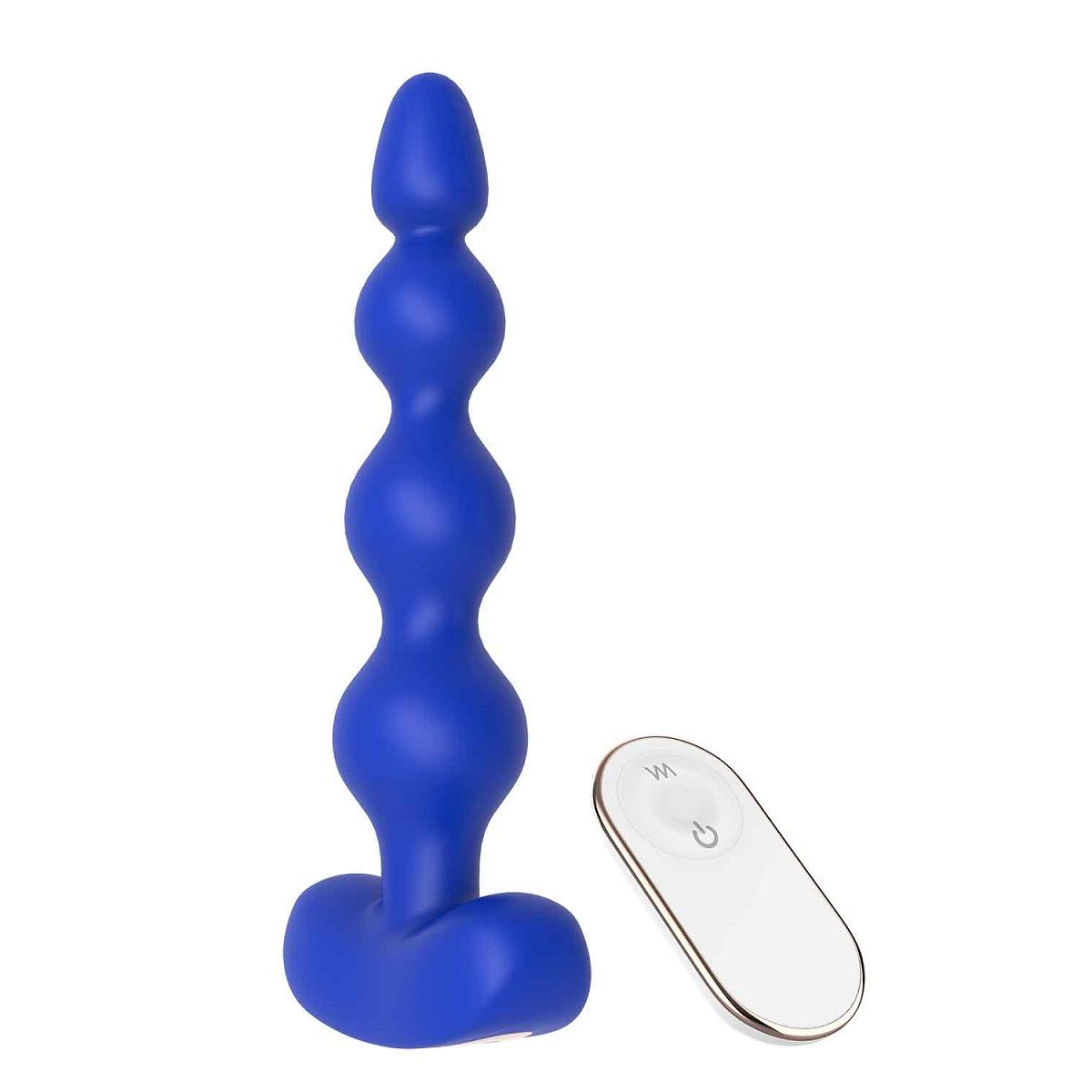 Купить синяя анальная виброелочка с пультом ду remote anal bead - 18 см. Image