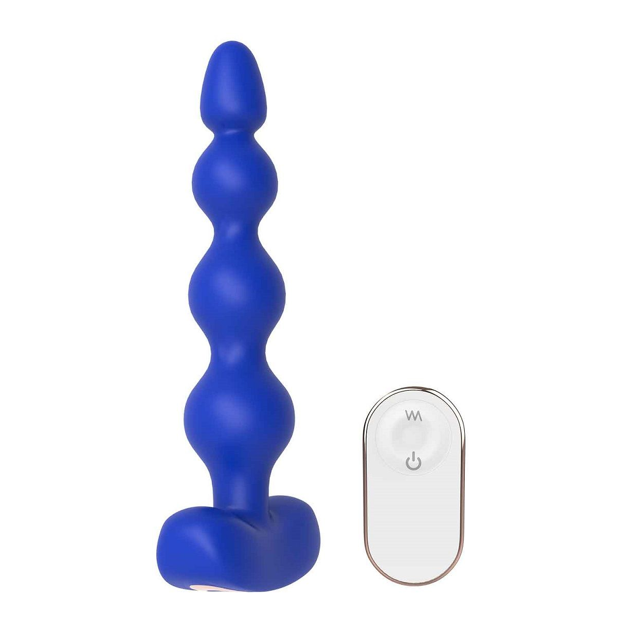 Купить синяя анальная виброелочка с пультом ду remote anal bead - 18 см. Image