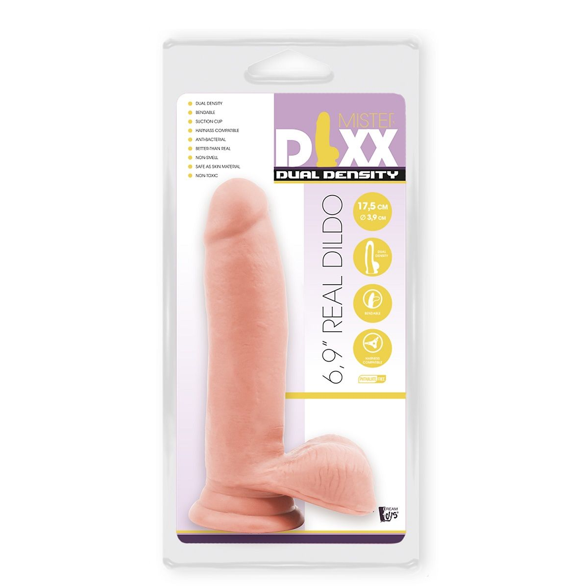 Купить телесный фаллоимитатор-реалистик dual density dildo - 17,5 см. Image