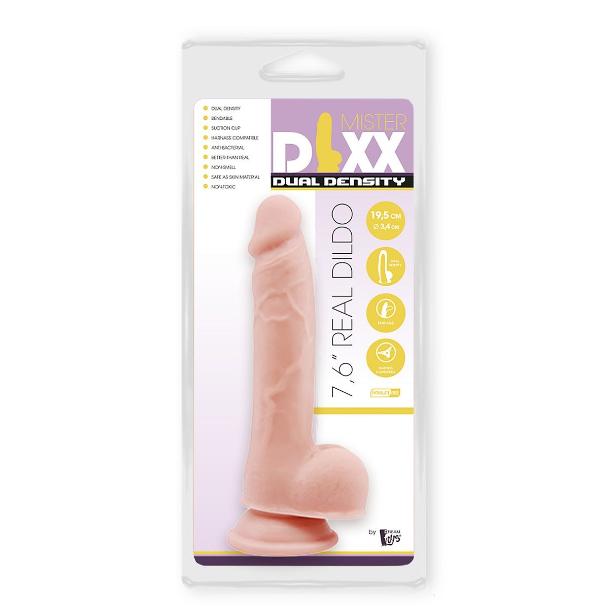 Купить телесный фаллоимитатор-реалистик dual density dildo - 19,5 см. Image