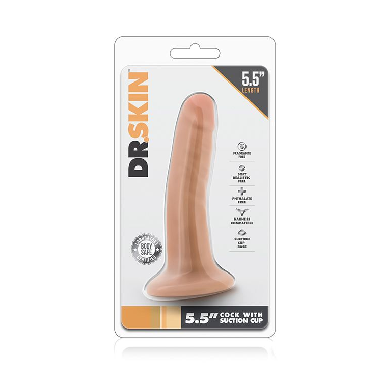 Купить телесный фаллоимитатор на присоске 5.5 inch cock with suction cup - 14 см. Image