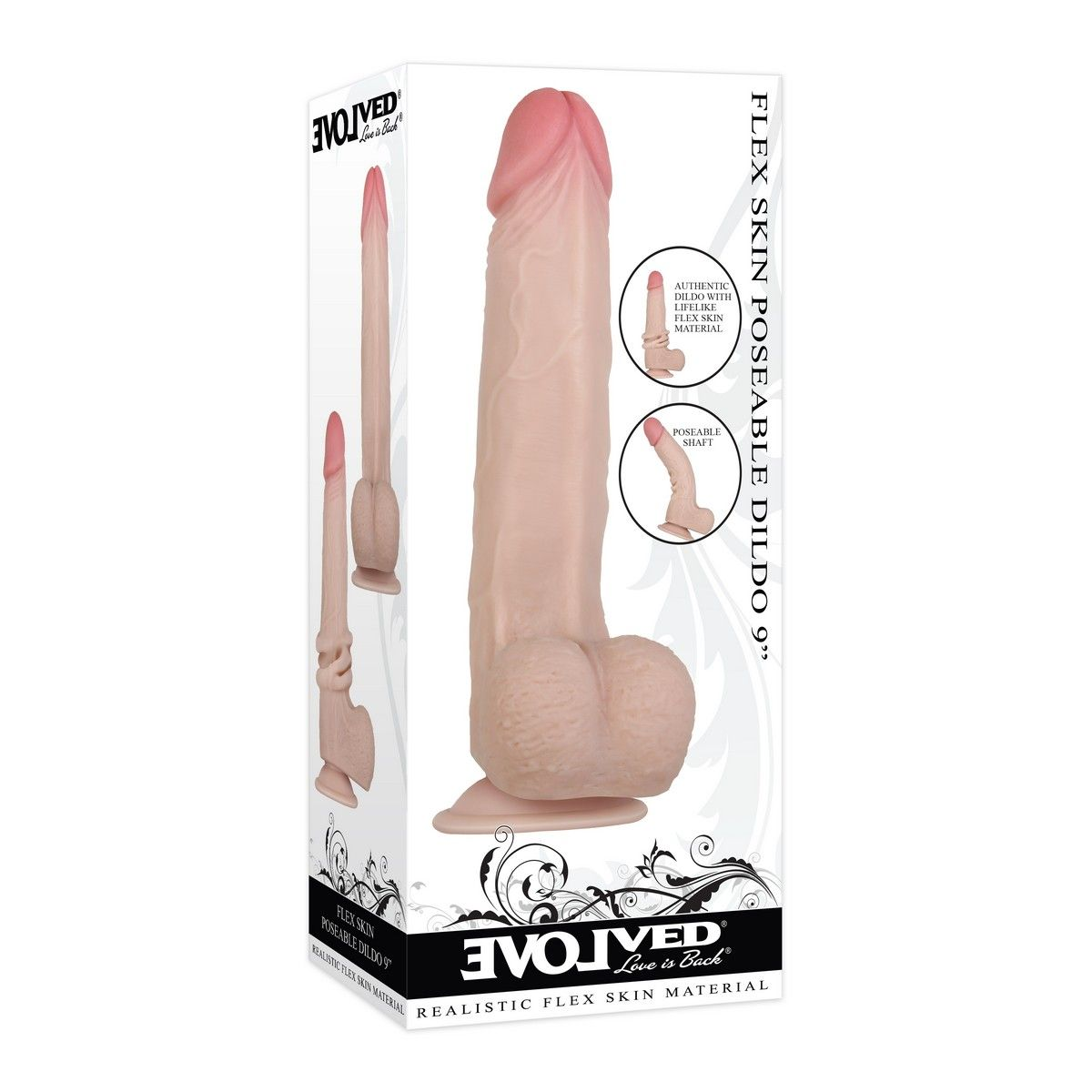 Купить фаллоимитатор с подвижной кожей flexskin poseable dildo - 22,9 см. Image