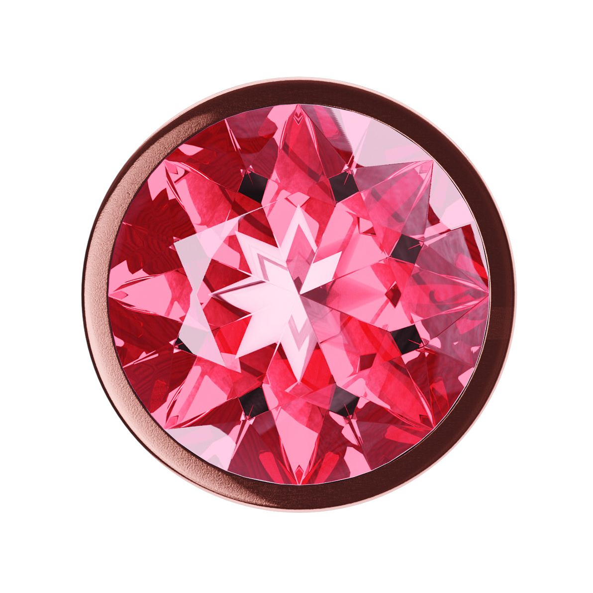 Купить пробка цвета розового золота с малиновым кристаллом diamond ruby shine l - 8,3 см. Image