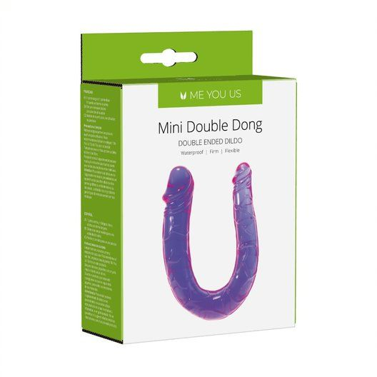 Купить фиолетовый u-образный фаллоимитатор mini double dong - 30 см. Image