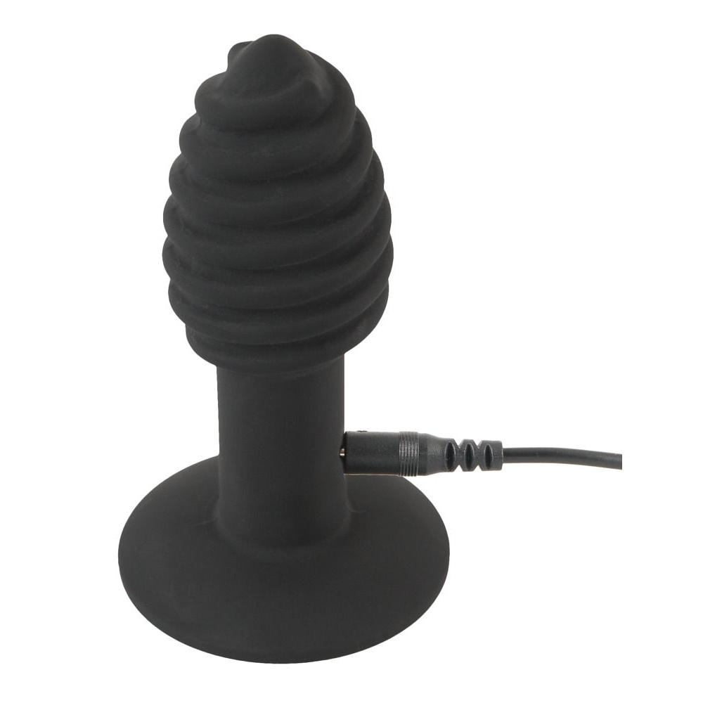 Купить черная анальная вибропробка twist butt plug - 10,7 см. Image