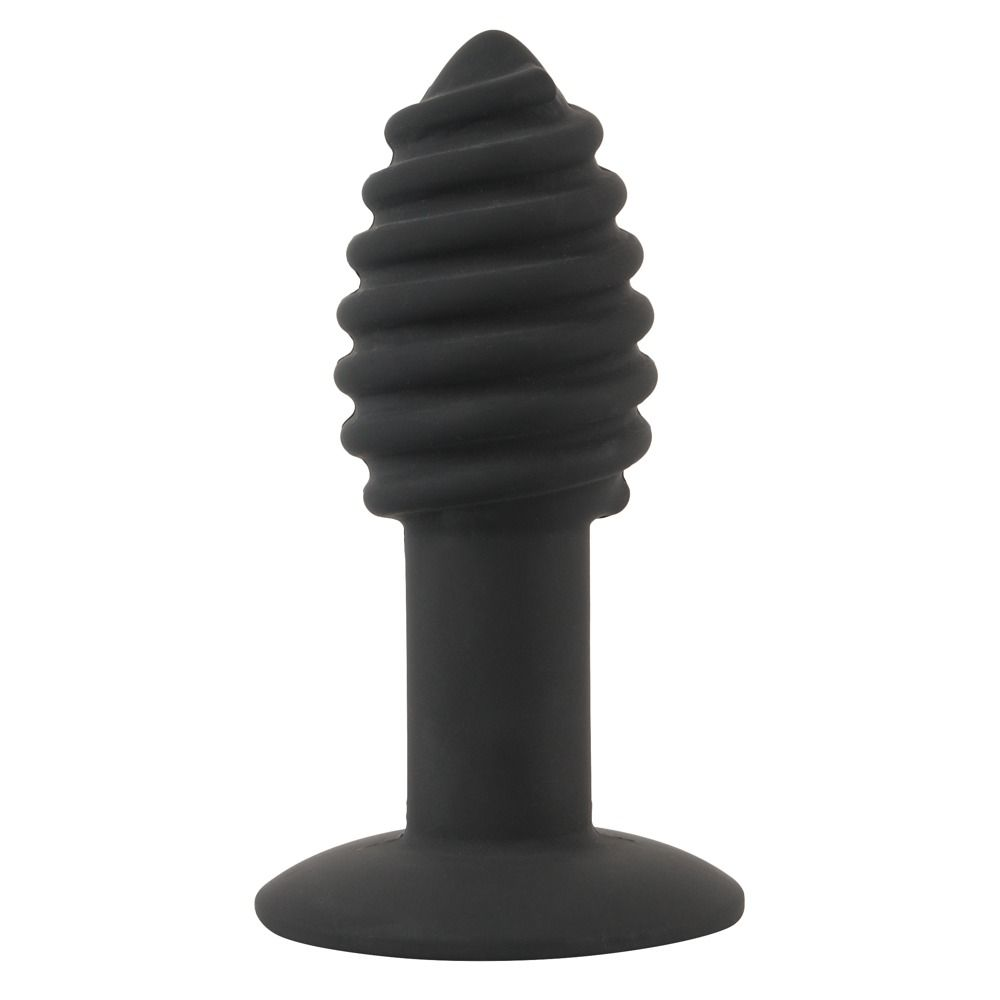 Купить черная анальная вибропробка twist butt plug - 10,7 см. Image