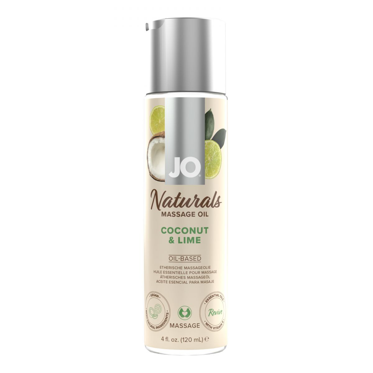 Купить массажное масло с ароматом кокоса и лайма jo naturals coconut &amp;amp; lime - 120 мл. Image