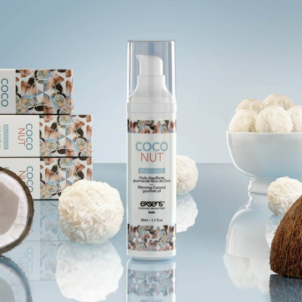 Купить разогревающее массажное масло с ароматом кокоса gourmet coconut - 50 мл. Image