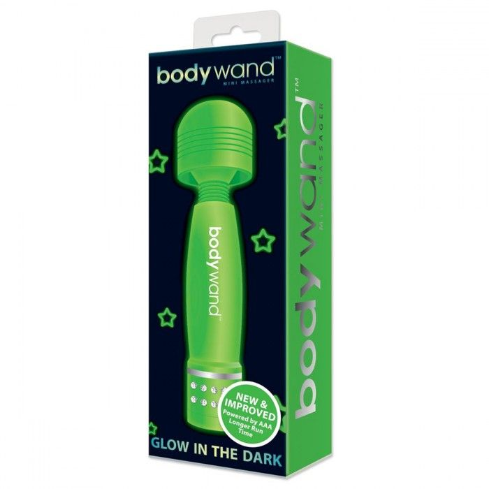 Купить светящийся в темноте жезловый мини-вибратор с кристаллами mini massager glow in the dark Image