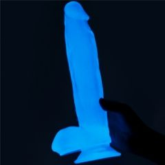 Купить прозрачный, светящийся в темноте фаллоимитатор lumino play dildo - 21,5 см. Image