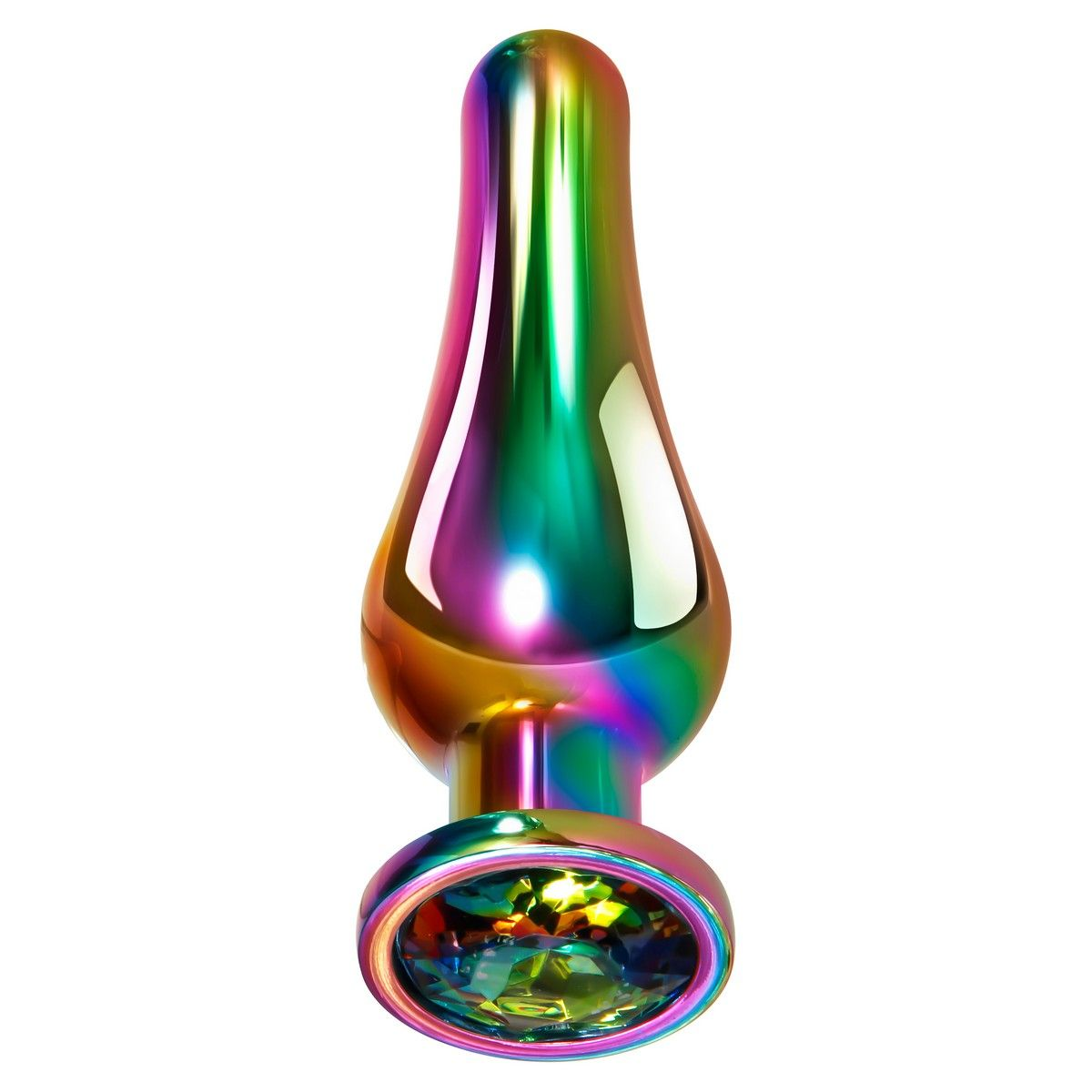 Купить радужная металлическая пробка rainbow metal plug medium - 11,1 см. Image