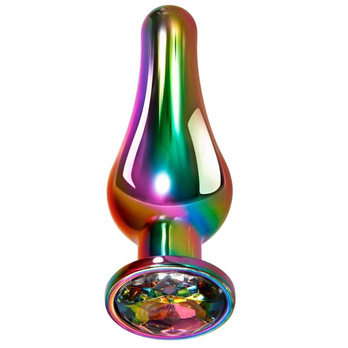 Купить радужная металлическая пробка rainbow metal plug large - 12,9 см. Image