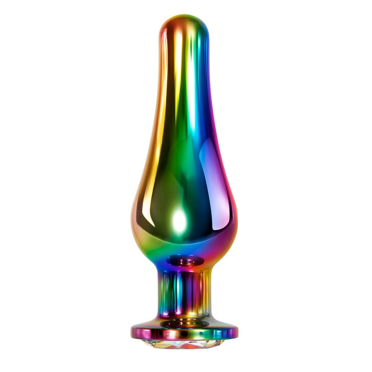 Купить радужная металлическая пробка rainbow metal plug large - 12,9 см. Image