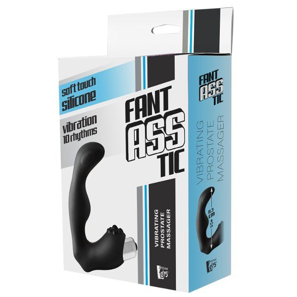 Купить черный вибромассажер простаты fantasstic vibrating prostate massager - 11,3 см. Image