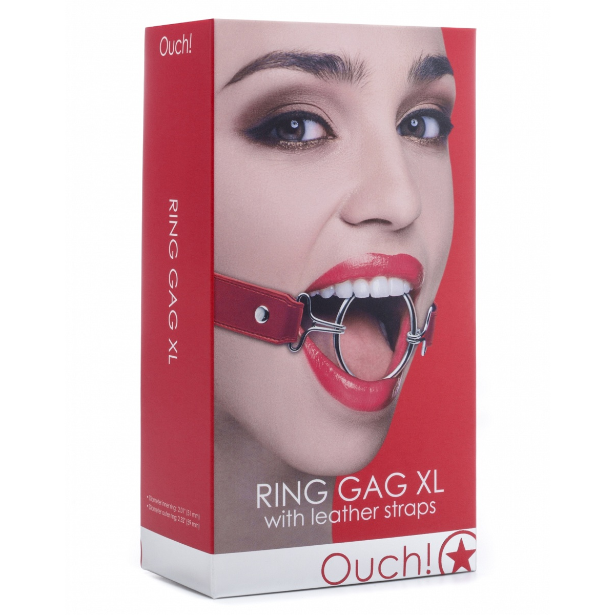 Купить расширяющий кляп ring gag xl с красными ремешками Image