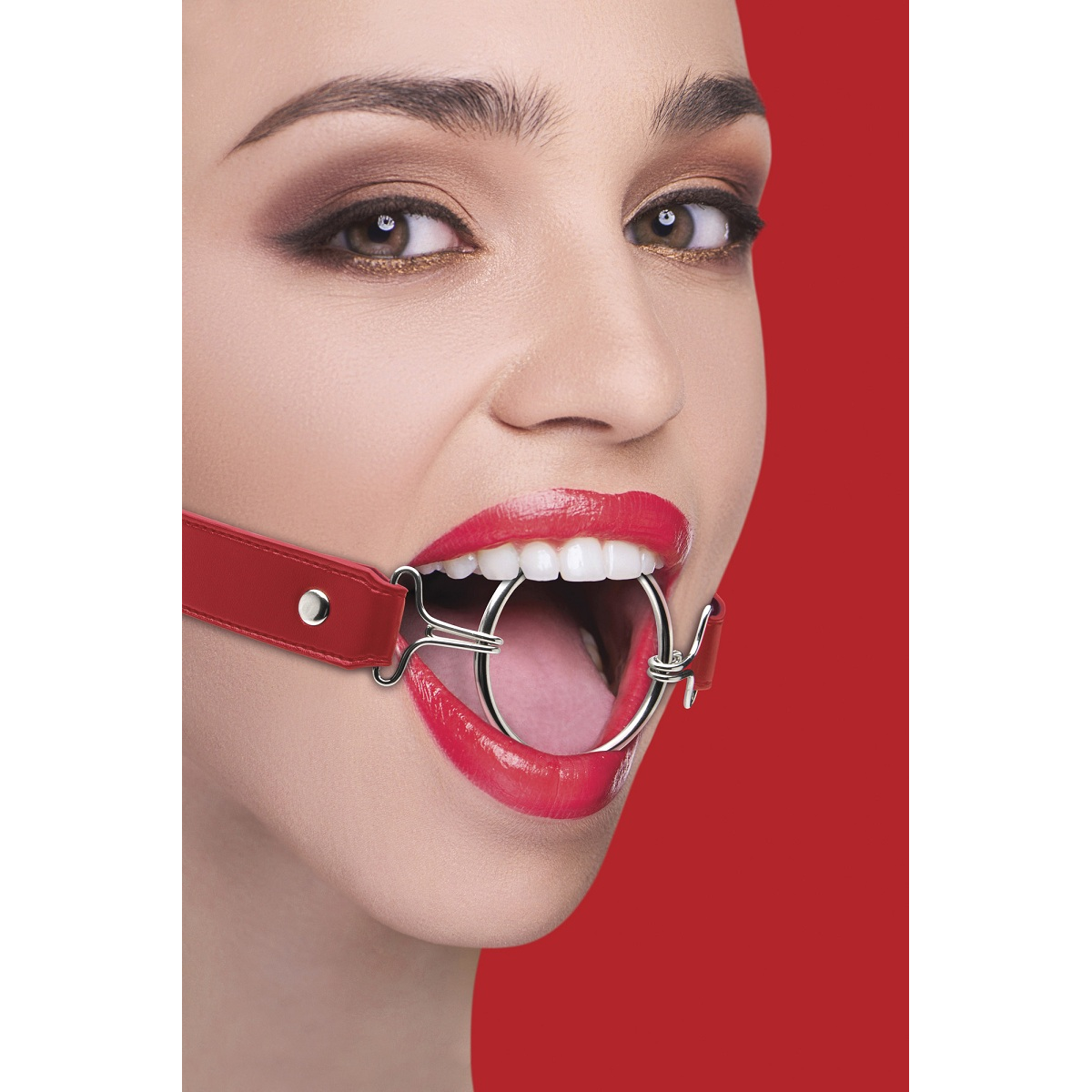 Купить расширяющий кляп ring gag xl с красными ремешками Image