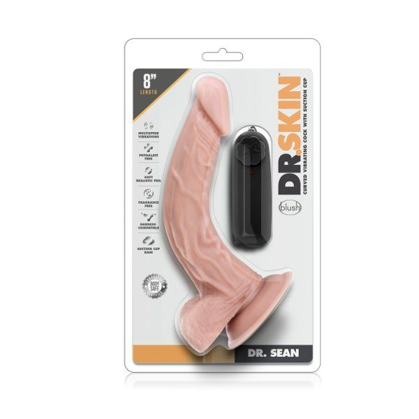 Купить телесный вибратор-реалистик dr. sean 8 inch vibrating cock - 20,3 см. Image