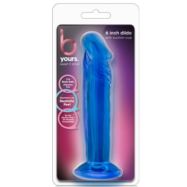 Купить синий анальный фаллоимитатор sweet n small 6 inch dildo with suction cup - 16,5 см. Image