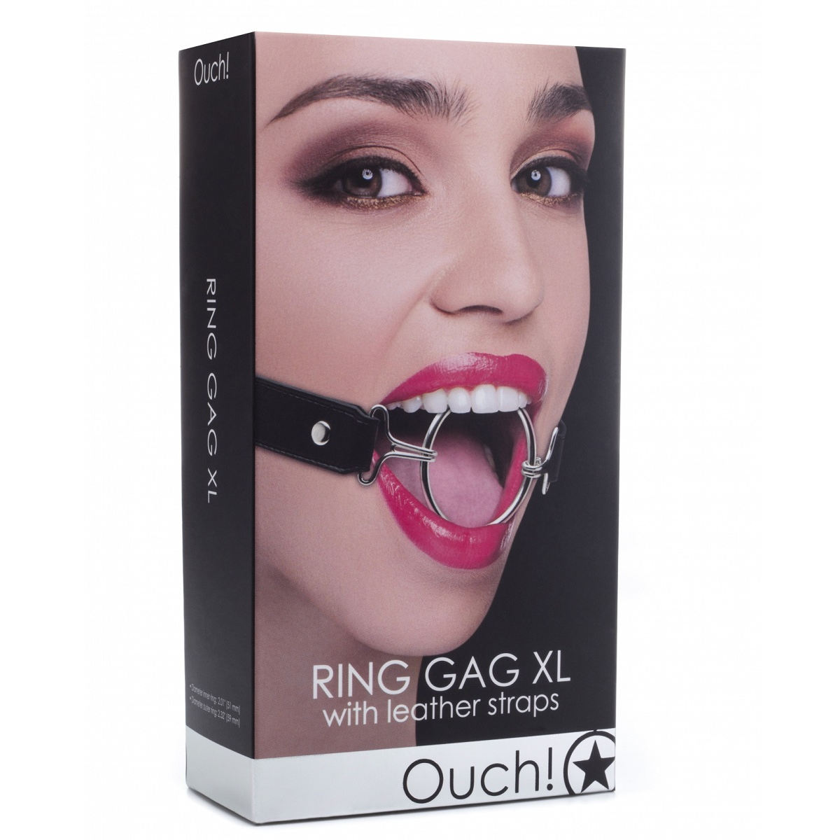 Купить расширяющий кляп ring gag xl с чёрными ремешками Image