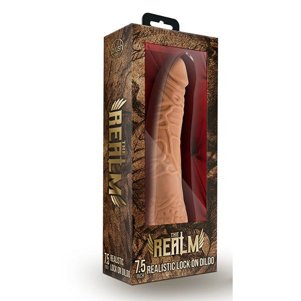 Купить насадка-фаллоимитатор для трусиков с плугом realistic 7.5 inch lock on dildo - 19 см. Image