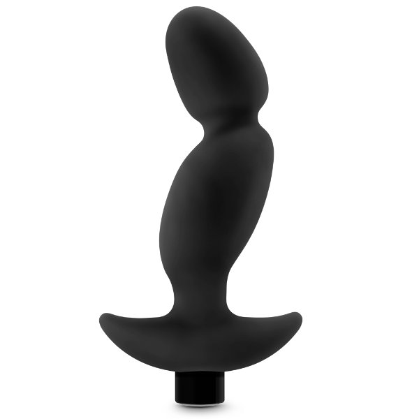 Купить черный анальный вибратор silicone vibrating prostate massager 04 - 16,5 см. Image