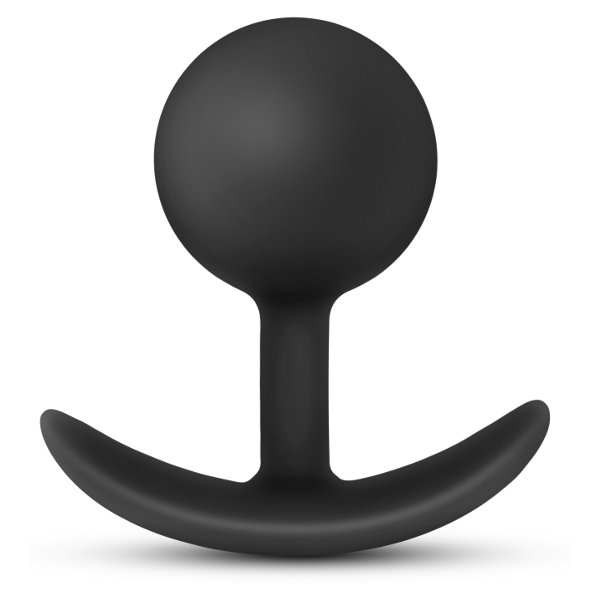 Купить черная анальная пробка silicone vibra plug - 8,9 см. Image