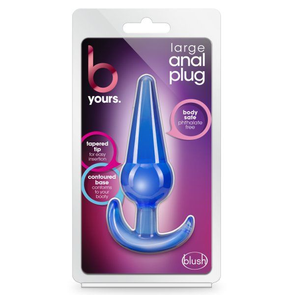 Купить синяя анальная пробка в форме якоря large anal plug - 12,2 см. Image