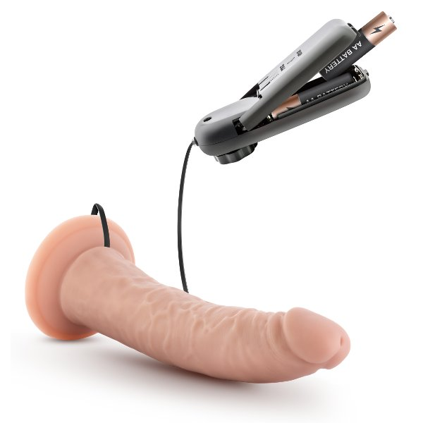 Купить телесный вибратор-реалистик dr. dave 7 inch vibrating cock - 19 см. Image