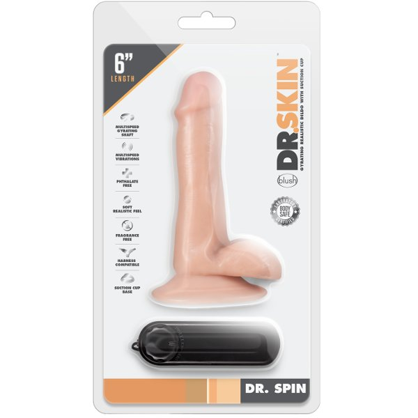 Купить телесный ротатор-реалистик dr. spin 6 inch gyrating realistic dildo - 16,5 см. Image