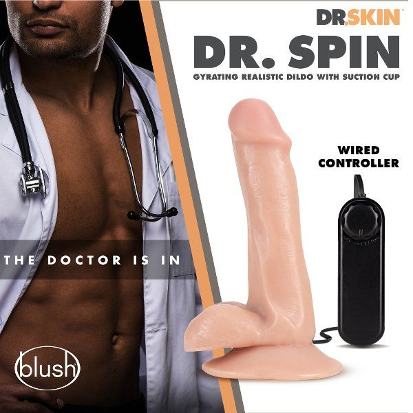 Купить телесный ротатор-реалистик dr. spin 6 inch gyrating realistic dildo - 16,5 см. Image