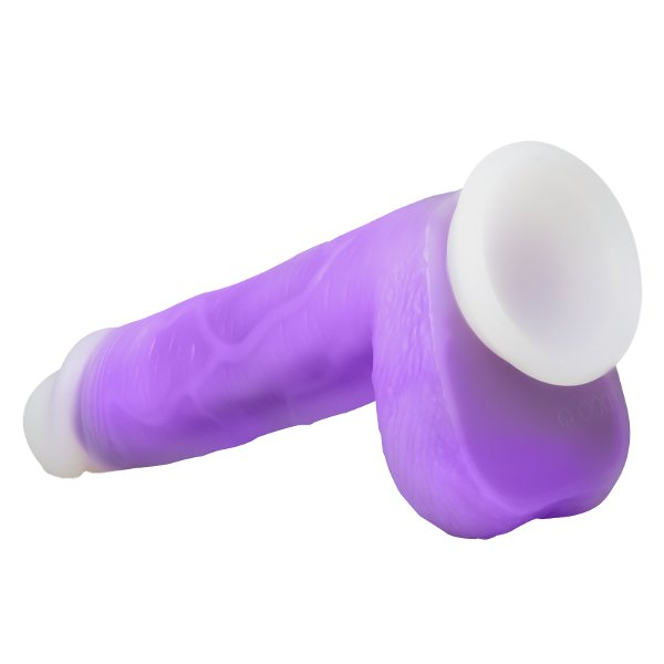 Купить фиолетовый вибратор-реалистик encore 8 inch vibrating dildo - 21,6 см. Image