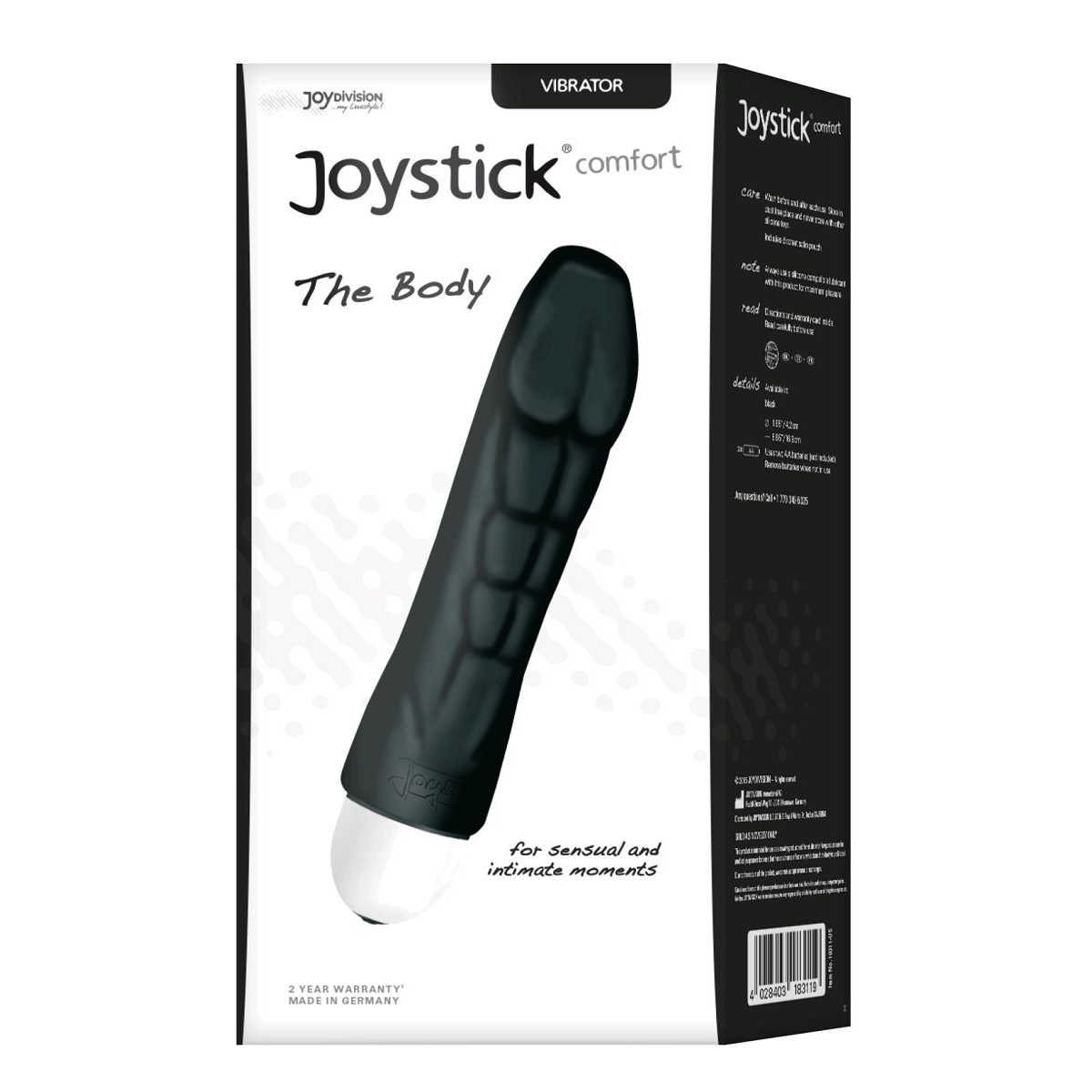 Купить чёрный вибратор joystick the body comfort - 17 см. Image