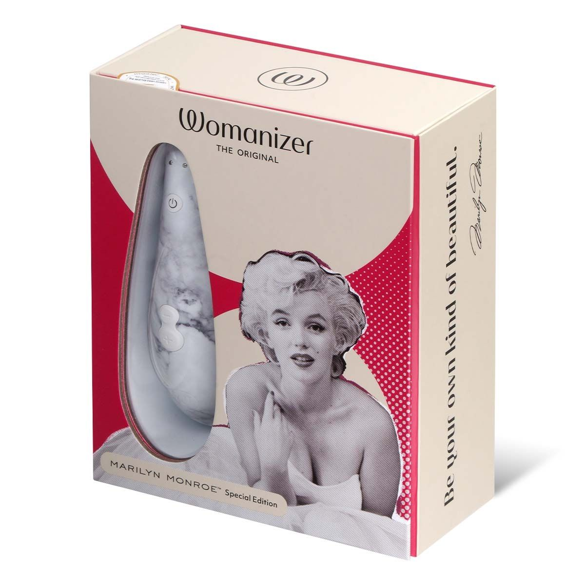 Купить белый бесконтактный клиторальный стимулятор womanizer marilyn monroe special edition Image