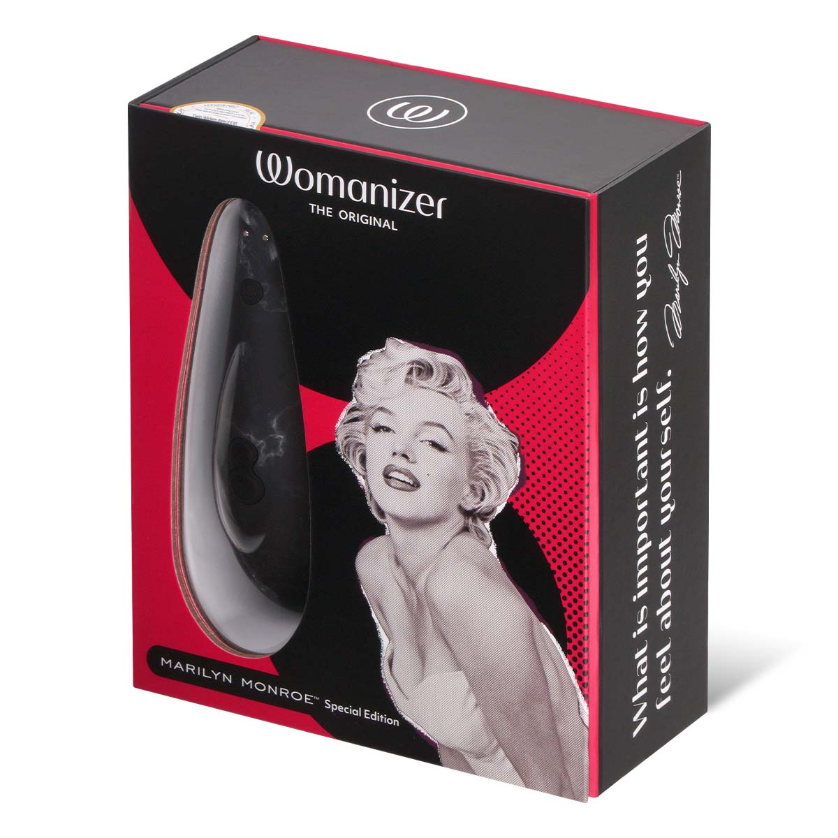 Купить черный бесконтактный клиторальный стимулятор womanizer marilyn monroe special edition Image