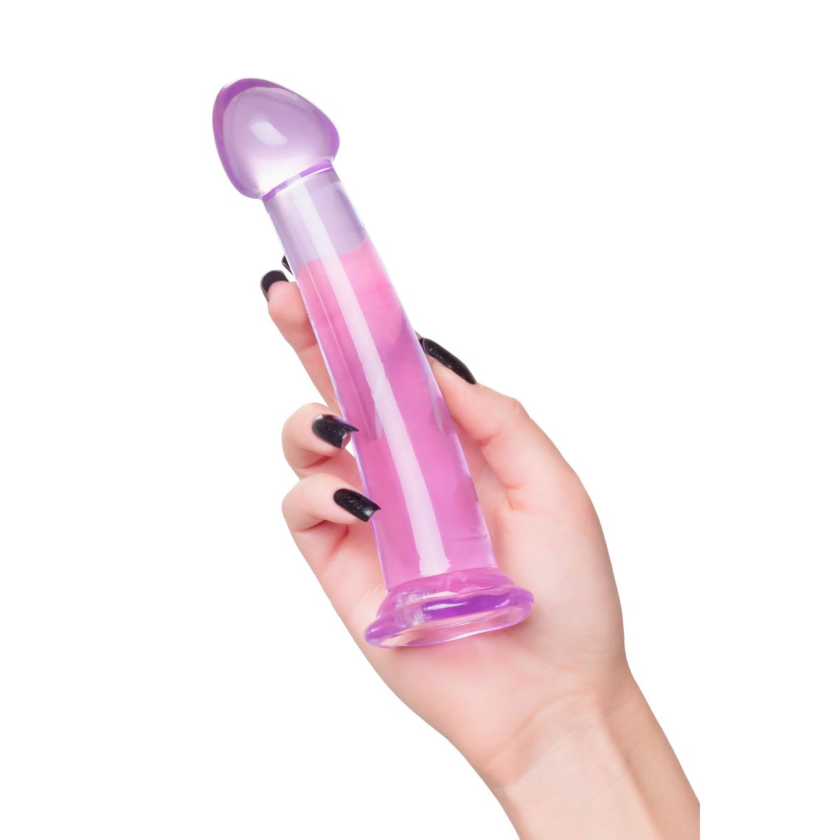 Купить фиолетовый фаллоимитатор jelly dildo m - 18 см. Image