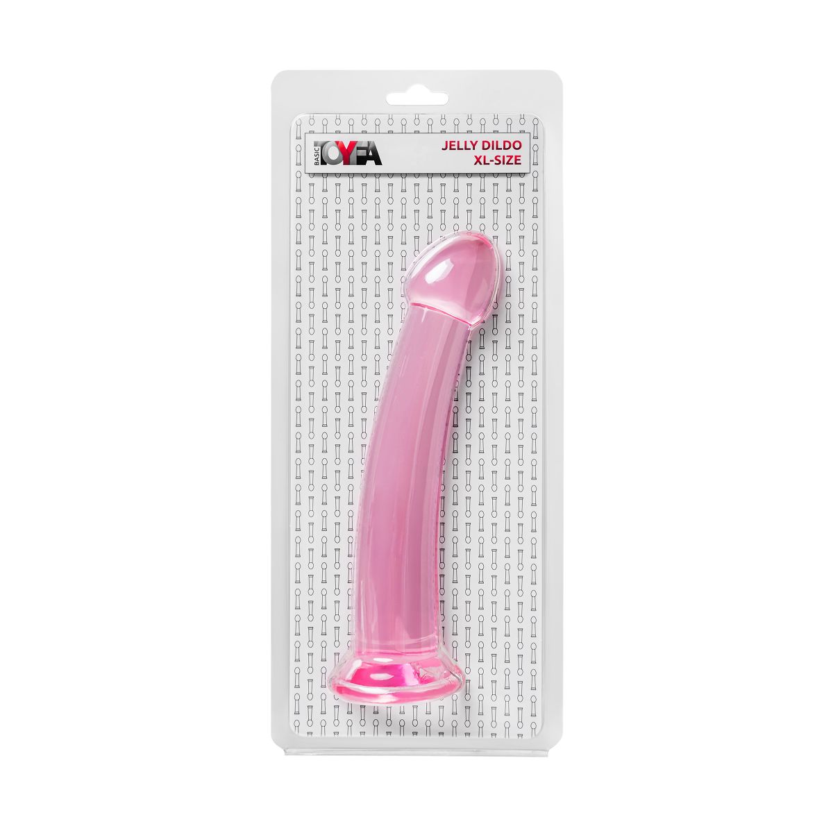 Купить розовый нереалистичный фаллоимитатор jelly dildo xl - 22 см. Image